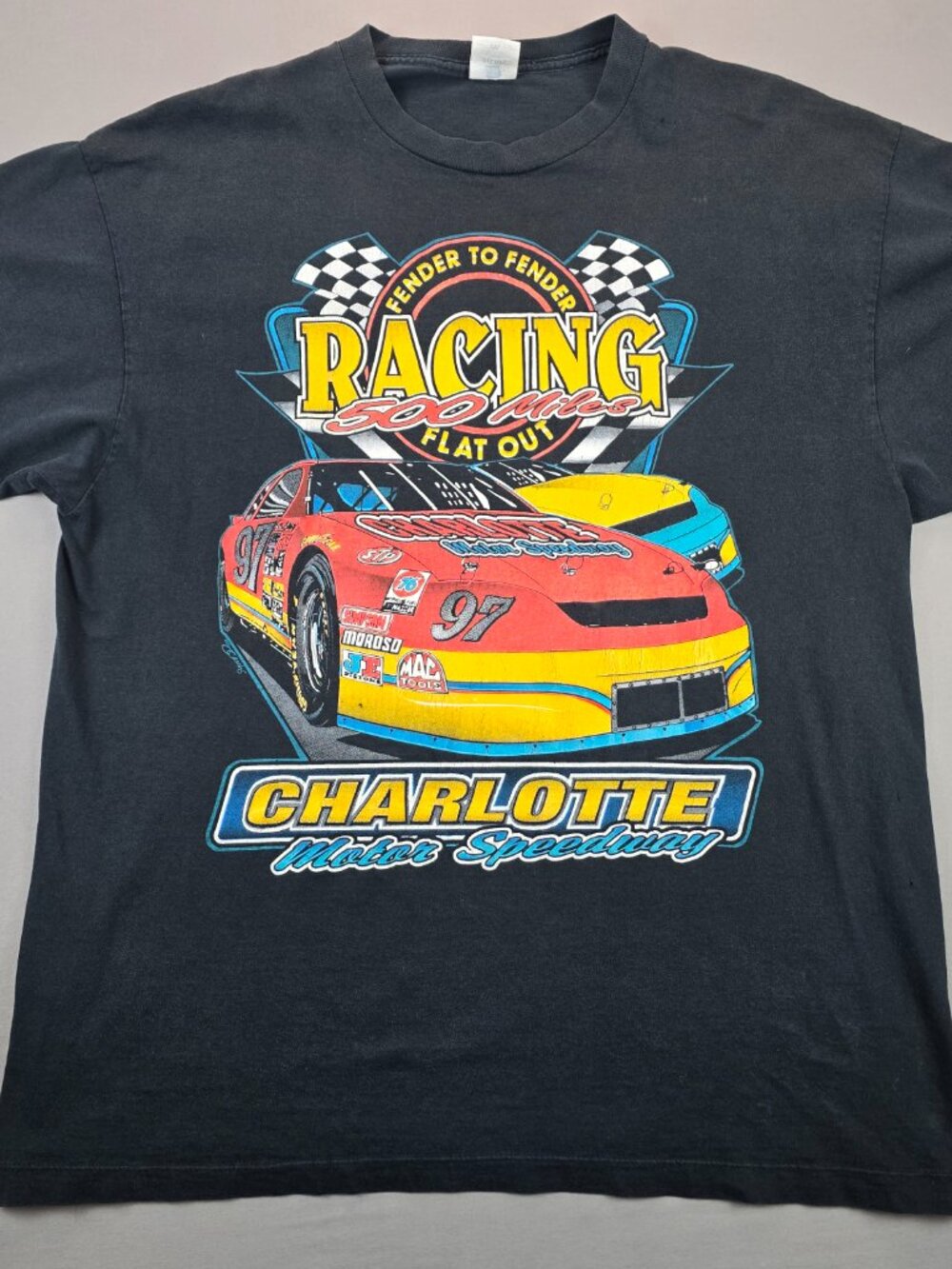Belton Vintage Charlotte Motor Speedway Distressed Racing T-Shirt